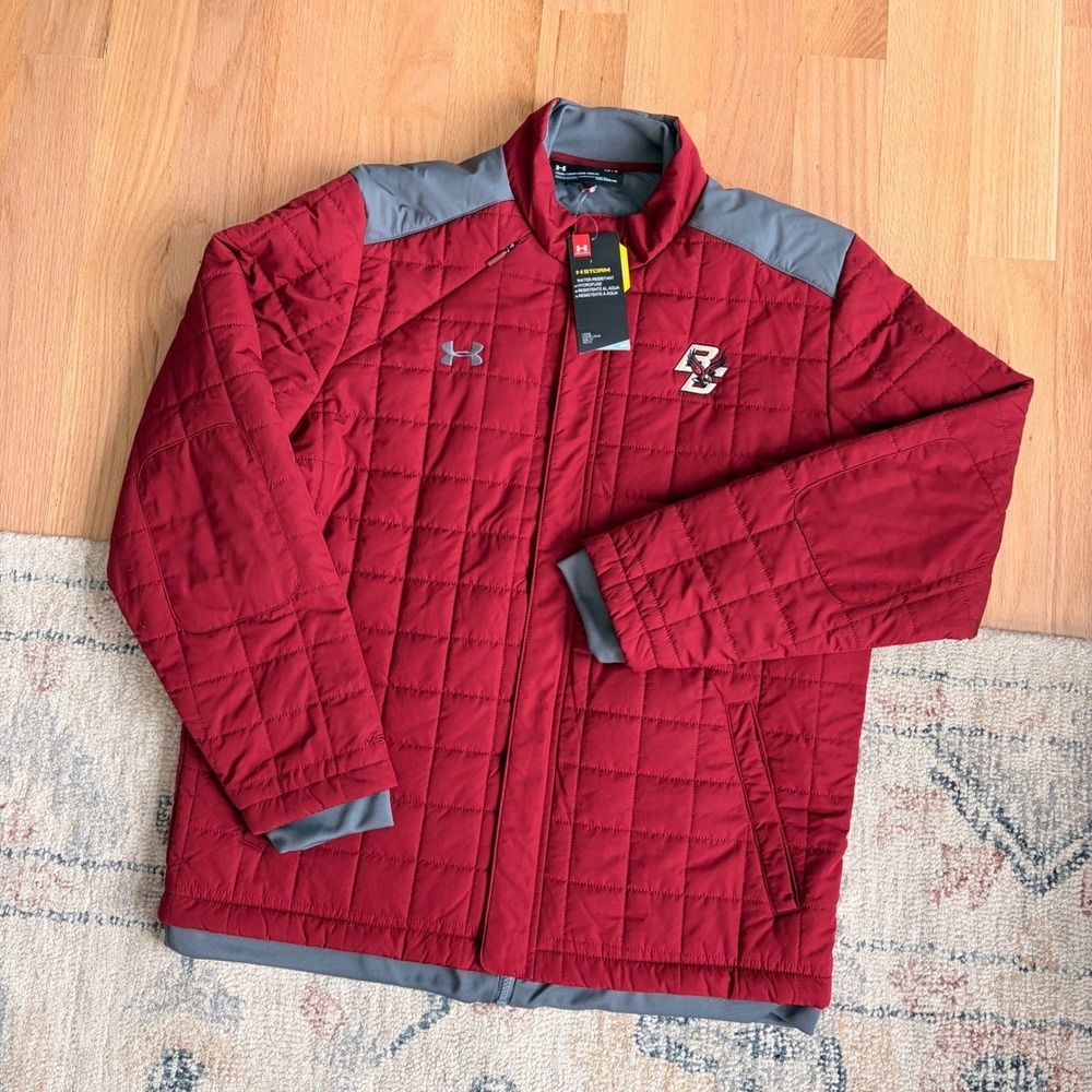 Under Armour Mens Boston College Jacket Size L Football Fan Gameday Athlete